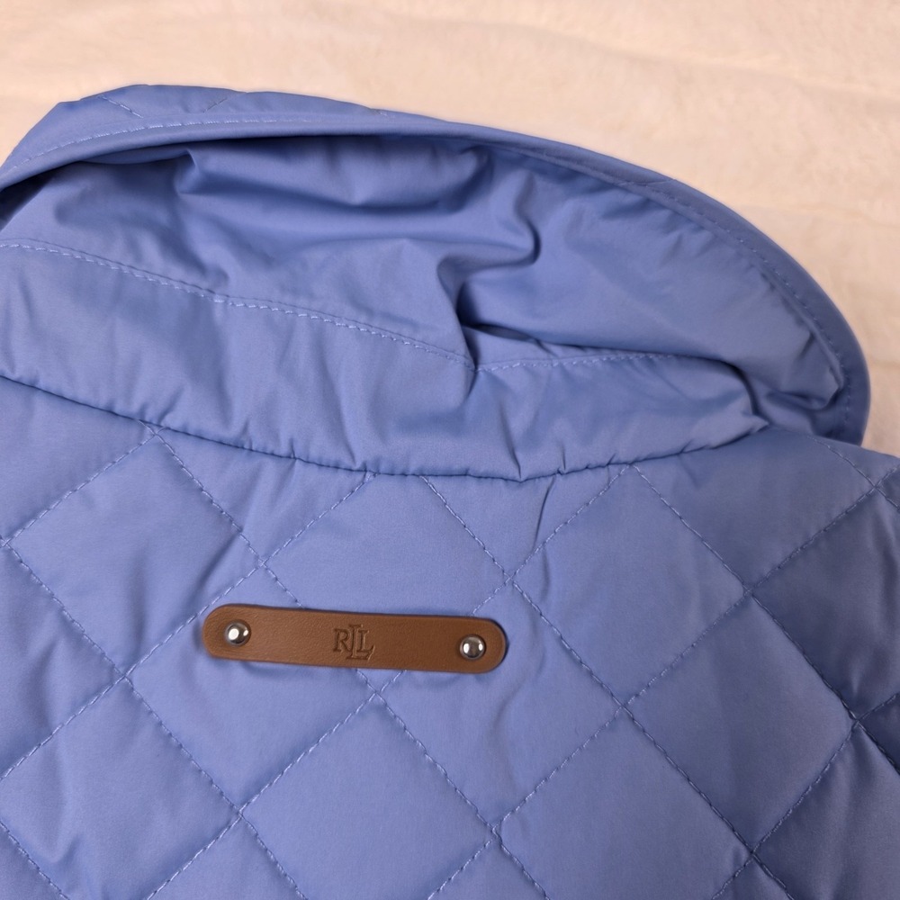 Lauren Ralph Lauren Diamond Quilted Puffer Jacket Womens XS Light Blue - Picture 8 of 10